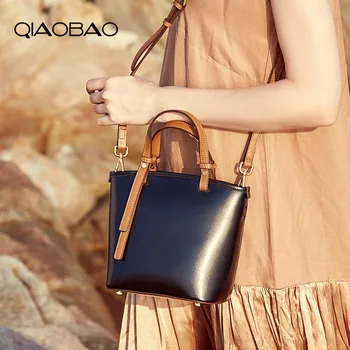 

QIAOBAO Fashion Genuine Leather Small Flap Bag Luxury Handbags Women Bags Designer High Quality Female Shoulder Crossbody Bags