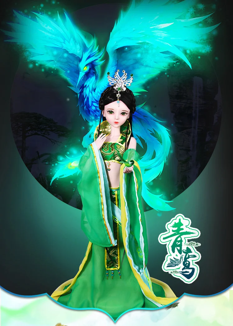 Bjd 1/3 китайская Кукла зеленое платье Фея ручной работы красота 23 шарнирные настоящие куклы детские игрушки для девочек подарок на день рождения Рождество