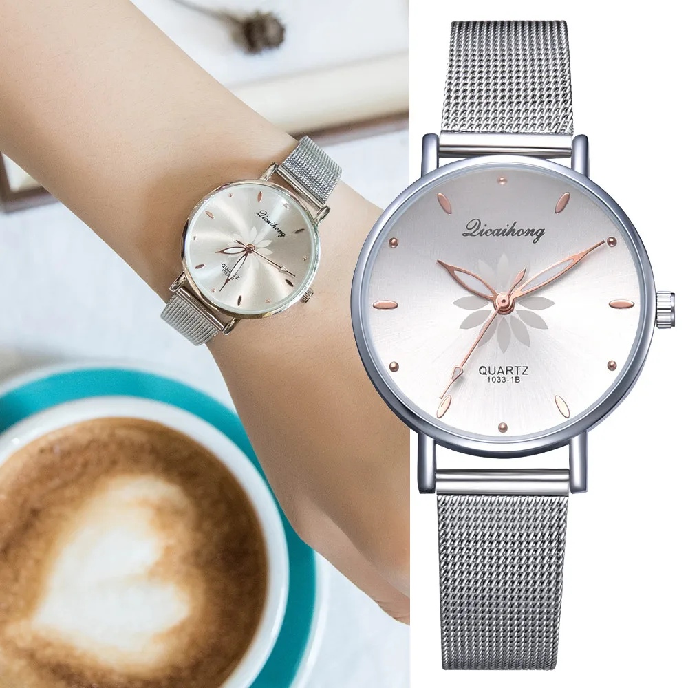 

Susenstone Luxury Women Watch Stainless Steel Analog Quartz Wristwatch Bracelet woman clock Valentine Gift Reloj femenino #30