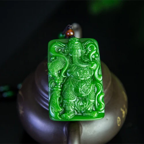 

Xinjiang Hetian jade suet - Guan Wu God of wealth male models Guan Gongyu domineering Pendant