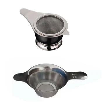 

Stainless Steel Tea Strainer Fine Mesh Chinese Kungfu Tea Leaf Funnel Filter Kitchen Accessories Funnel Filter For Tea & Coffee