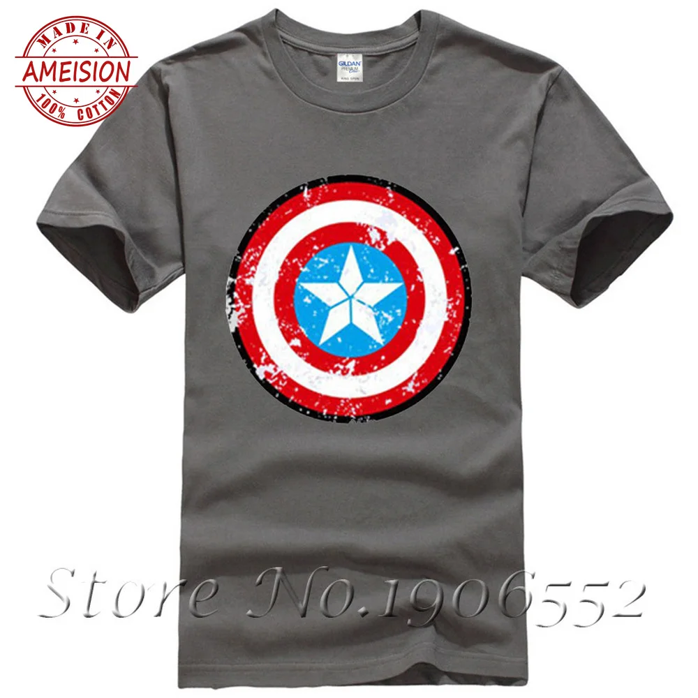 

New Summer game men clothes 2019 Free Shipping Summer style capitan america shield Logo men t shirt black hole tops t-shirt