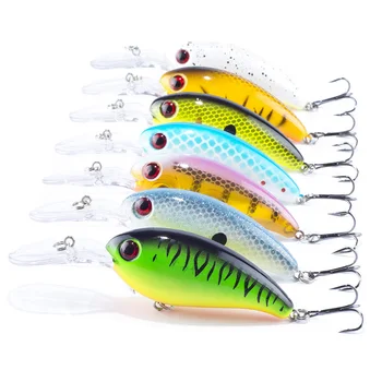

Brand 7pcs/lot wobbler Floating fishing lure peche artificial bait 11cm/14g Hard crankbait Float jerkbait swimbait shad bait