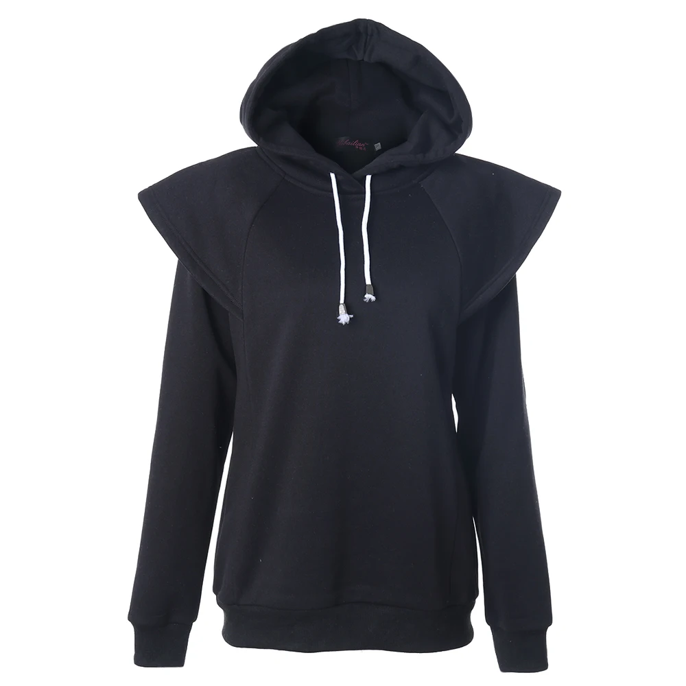 Men Solid Color Long Sleeve Autumn Winter Hooded Pocket