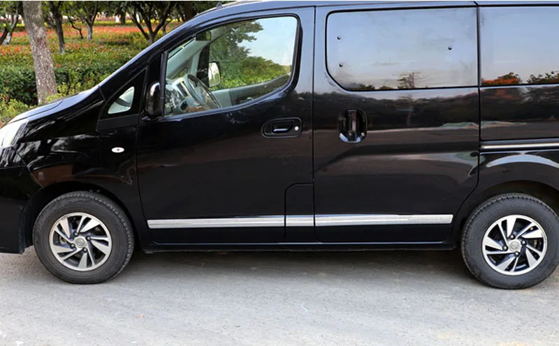 Для Nissan Nv200 Evalia 2010- Abs хромированные дверные полосы, накладки для кузова, наклейки для стайлинга автомобилей, аксессуары для украшения, 6 шт