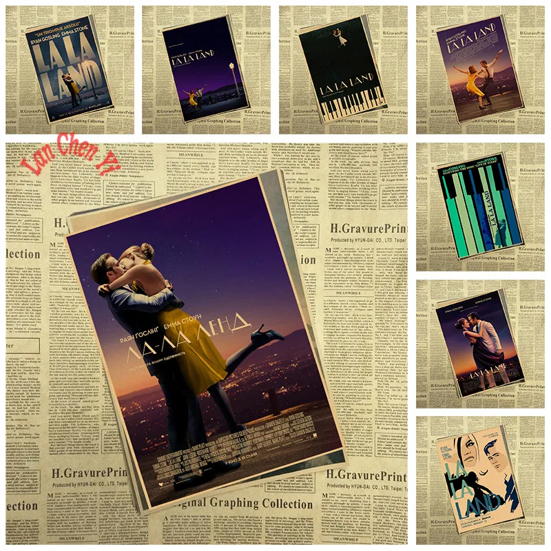 Multiple Awards Classic Movie La La Land Kraft Paper Poster Cafe Creative Wallpaper Interior Decoration Interior Decor Kraft Paper Posterpaper Poster Aliexpress