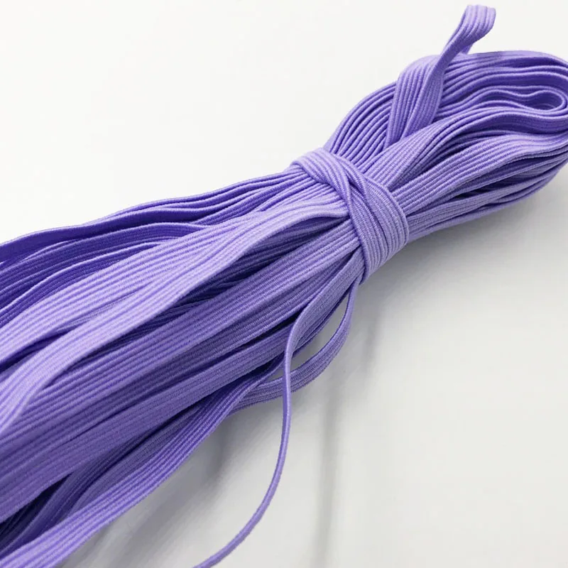 5 метров 6 мм белый/черный/Многоцветный Нейлон высокие эластичные ленты для одежды брюки Швейные аксессуары DIY - Цвет: 6 mm purple 5 meters