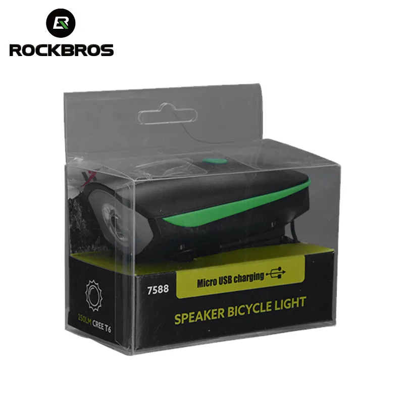 Sale ROCKBROS 2 In 1 Bicycle Horn Light 120dB 250LM Cycling Electric Bell Headlight  USB Rechargeable Waterproof MTB Bike Front Lamp 5