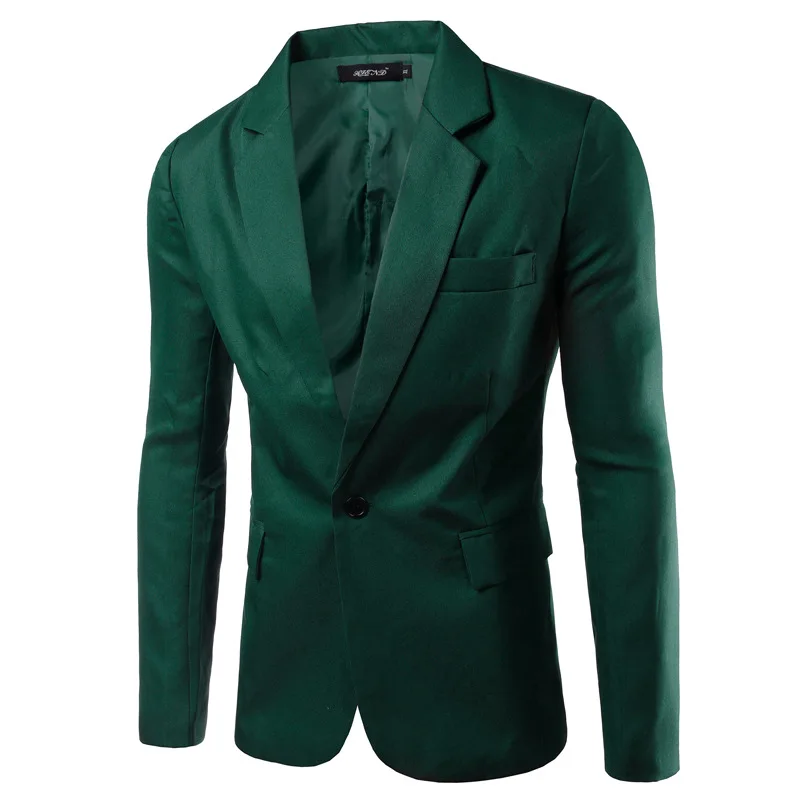 New Shelves Men'S Suit Jacket Fashion Mens Slim Suit Men'S Formal Business Suit Colorful Suit Jacket Men'S Clothing - Цвет: dark green