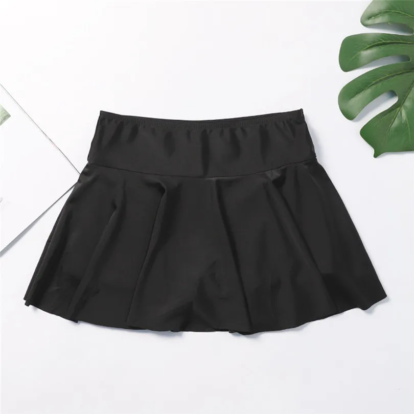 2019 New Summer Women High Waist Swim Bottom Athletic Swimpant Swimsuits Tankini Mini Skirt With Panty #E01 (4)