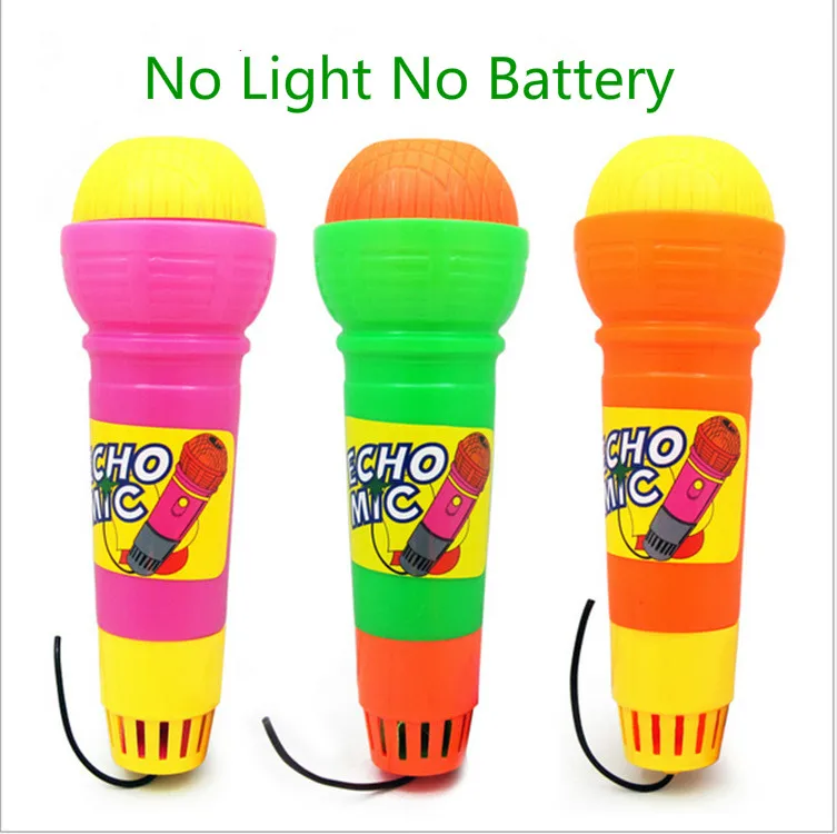Детский креативный игрушечный микрофон не требует батареи эхо микрофон четыре цвета эхо трубка и черная линия Случайная