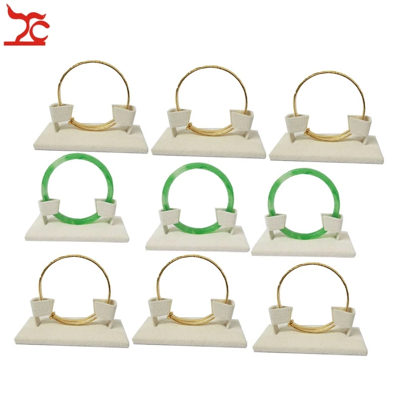 Wholesale 10pcs , Professional Jewelry Display Props, Beige Suede