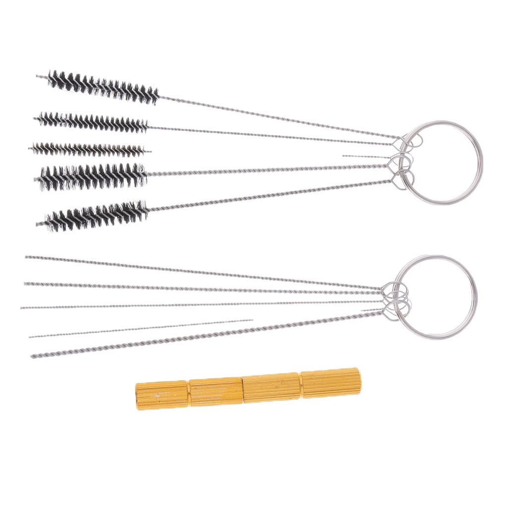 11pcs Airbrush Spray Cleaning Repair Tools Kit Needle & Nylon Hair Brush Set