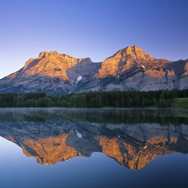 Mount Kidd  Wedge Pond  Kananaskis Country  Alberta  Canada Poster Print (36 x 22)