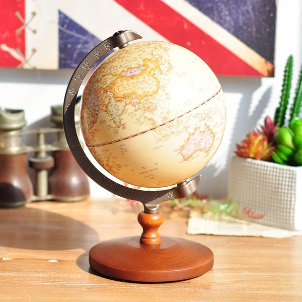 النمط الأوروبي الرجعية الحنين خزانة أثاث خزانة زخرفة غلوب الحرفية إكسسوارات ديكور منزلي