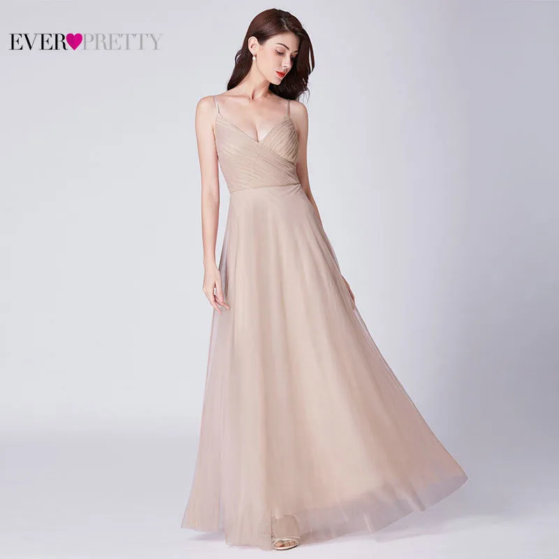 Burgundy Bridesmaid Dresses Wedding Ever Pretty New Summer 7 Styles Sparkle Blush Pink Wedding Guest Gowns Vestido Madrinha - Цвет: EP07369BH Chiffon