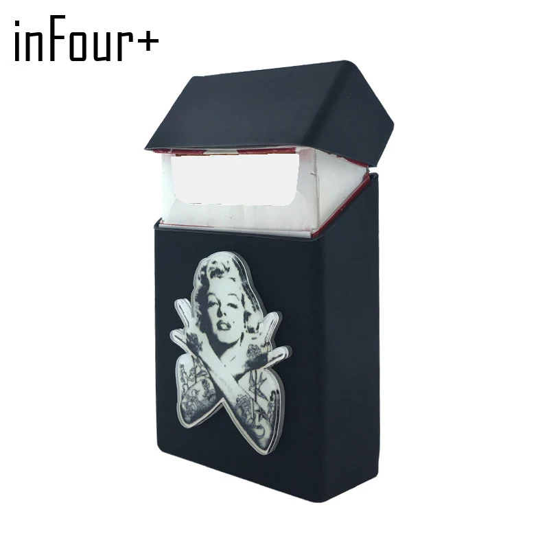 Горячая Желтая корона 3D значок силиконовый контейнер для табака чехол для портсигара принадлежности для курения 20 сигарет коробка держатель для сигарет - Цвет: AYH0011