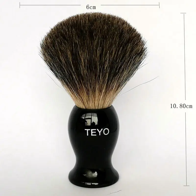 TEYO набор из Натурального Волоса барсука для бритья и чаши для бритья включает в себя щетку с ручкой из смолы и двухслойная миска