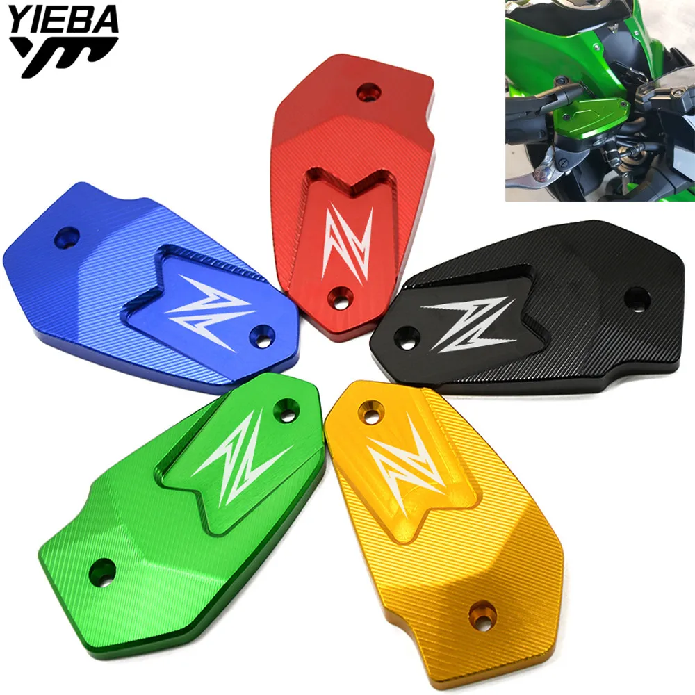 LOGO z800 Cylinder Rear Fuel Brake Fluid Reservoir Cover Tank Cap Cylinder For kawasaki Z650 Z 650 Z900 Z 900 Z800 Z 800 13-16