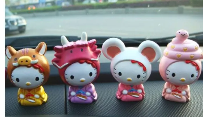 12PCS Creative car upholstery for the 12 year animal Kitty hello dolls female cute accessories factory outlets | Дом и сад