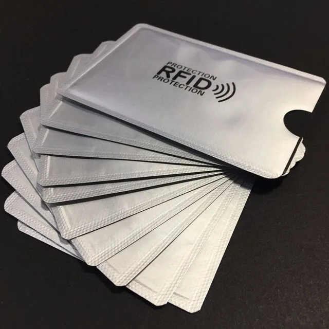 1000pcs Anti Scan RFID Blocking Sleeve Credit Card case to Secure Identity ATM Debit Contactless ID Protector Holder