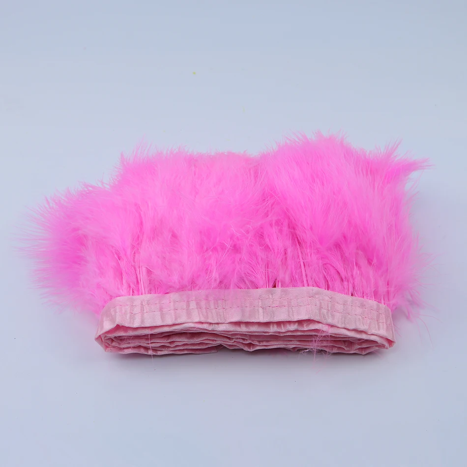 5 PINK marabou feather trims 1