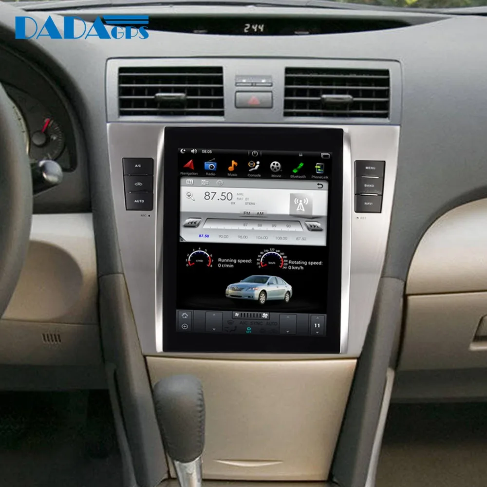 Android 7 1 Tesla стиль Автомобильный мультимедийный радио GPS навигация для TOYOTA CAMRY 2007 2011