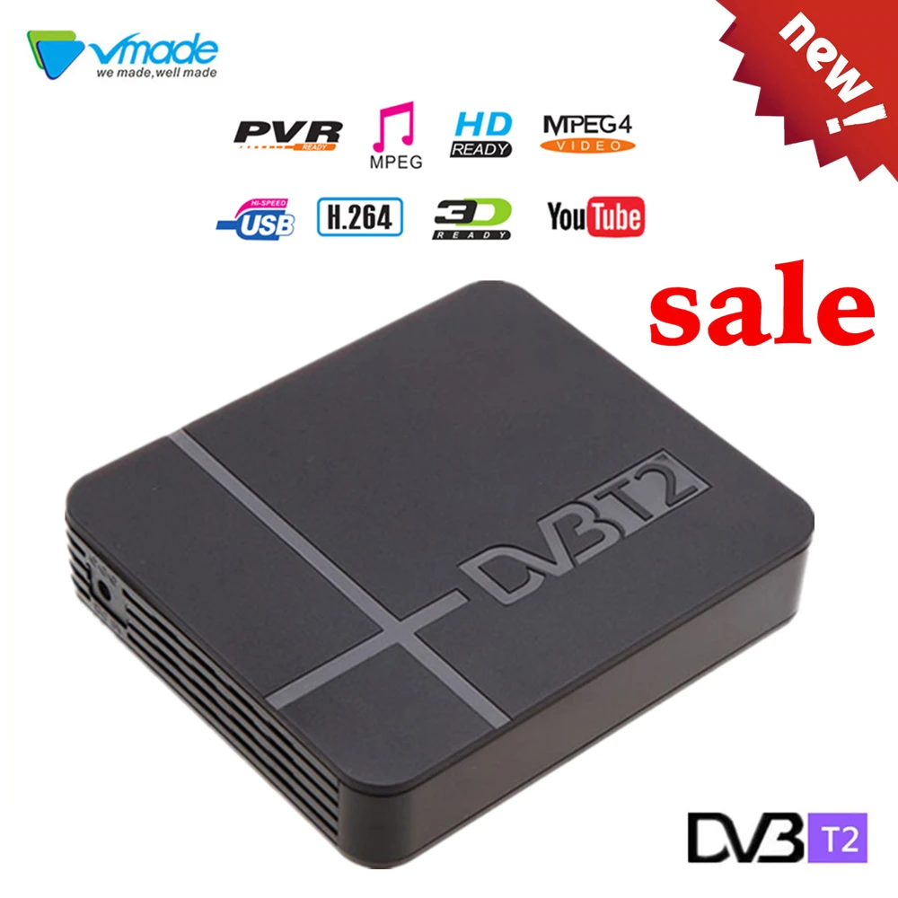 

Vmade DVB-T2 K2 FULL HD h.264 MPEG2/4 terrestrial digital TV receiver TV BOX support compatible timer,PVR,Youtube set top boxes