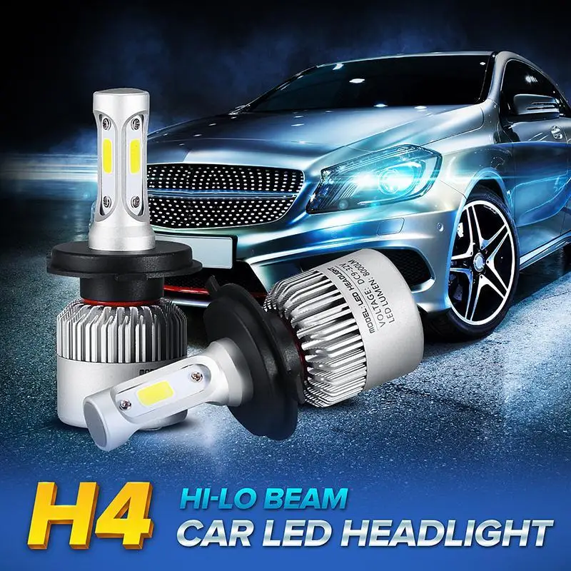 

Oslamp Auto Hi-lo Beam 72w COB Chip H4 Car LED Headlight Bulb 6500k 12V 24V LED Head Lamp For Toyota Mazda Buick Jeep Suzuki SUV