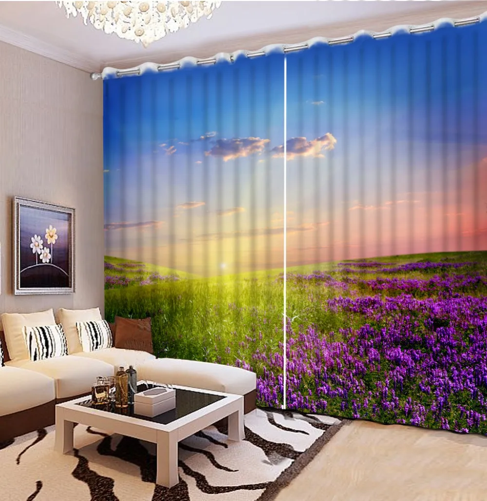 purple Curtains Decoration European 3D For Living room Blackout Roaantic Wedding sunshine curtains | Дом и сад