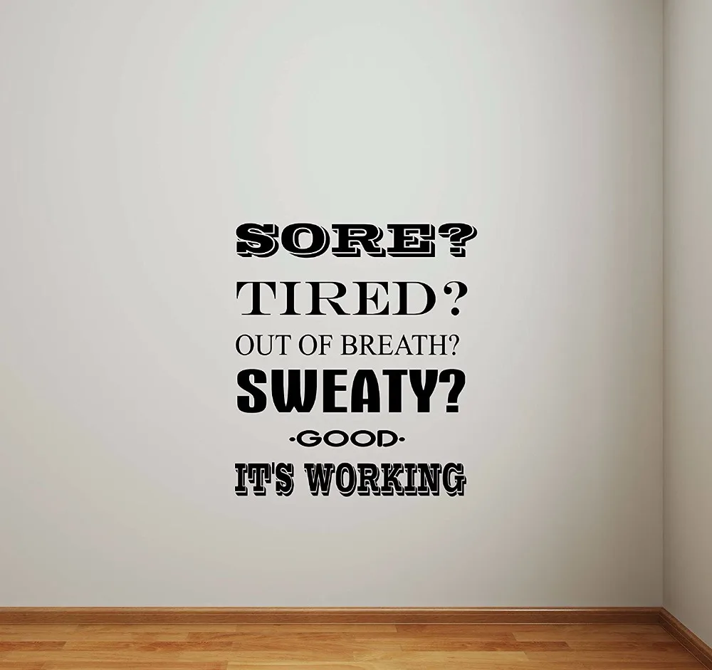 Neymar It Tired Khan Work Fitness Wall Applique Gym Inspirational Sports Vinyl Art Decoration Home Decor Letters Sticker D342