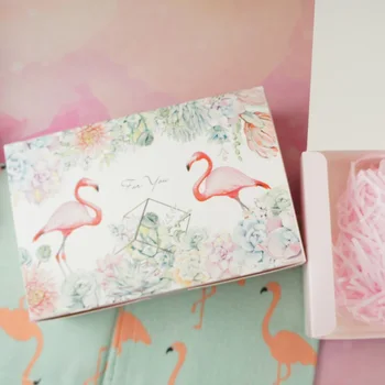 

18*12*4.5cm 10pcs Flamingo for you Macaron Chocolate cookie Paper Box Storage Boxes Christmas Birthday Party Gifts Packaging