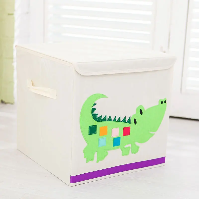 Lovely Crocodile Cartoon Animals Folding Storage Box for Kids Toys
