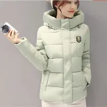 New Women Winter Jacket Hooded Thickening Super warm Short Coat Long sleeve Slim Big yards Cotton-padded clothes NZ357