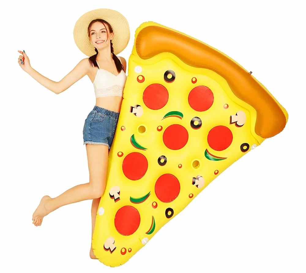 Swimming Pool Float Inflatable Pizza Giant Summer Water Toys Pool Inflatable Toys Outdoor Fun Toy Beach Resting Lounger Air (11)