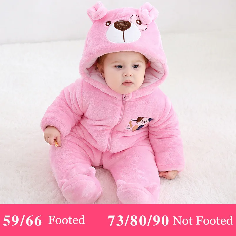 0-3 Years Old Infants New Baby Boy Rompers Baby Girl Winter Thick Flannel Two Color Pet Dog Cotton Clothes Children's Clothing11