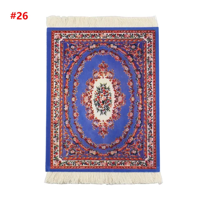 Rectangular persian mini rug woven rug mouse pad carpet tassel mat OJ`iY-r