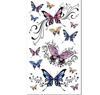 

Hot Selling Designer Butterfly Pattern Nontoxic Removable Waterproof Body Tattoo Stickers Temporary Tattoo Body Art