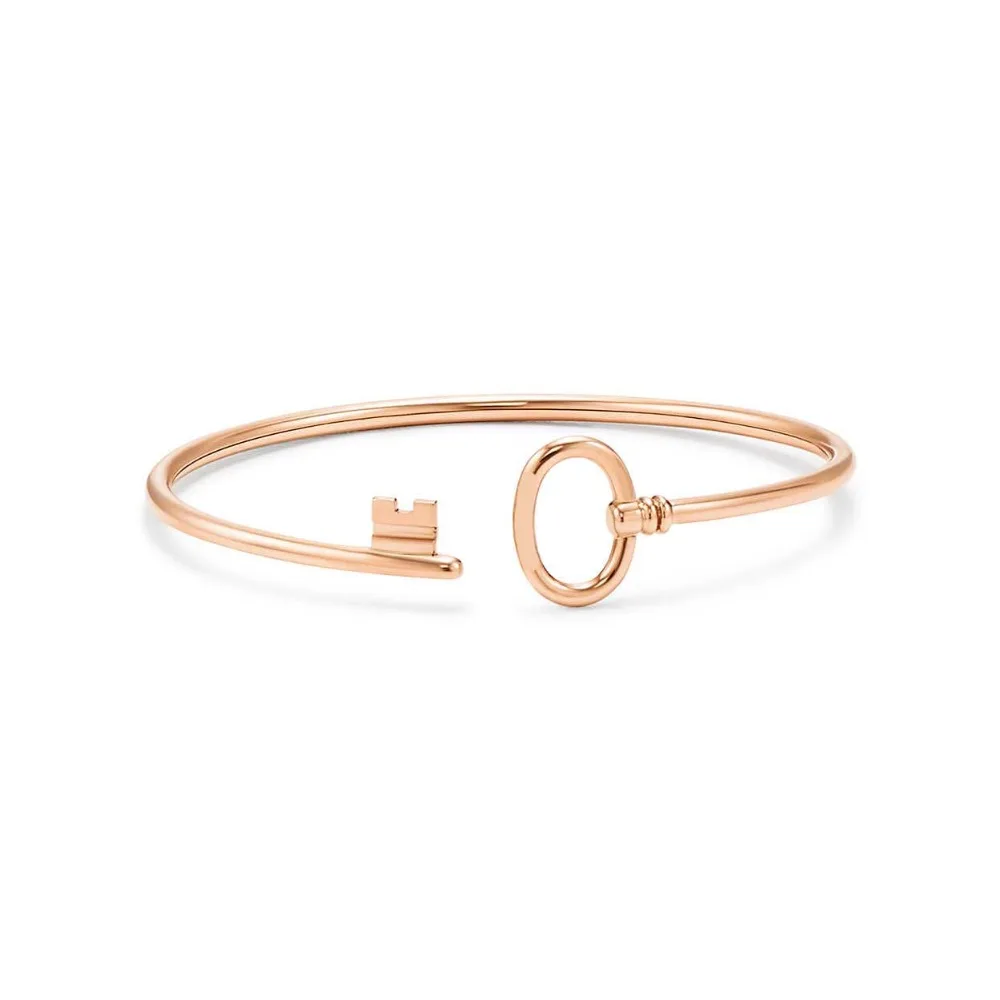 

TIFF Sterling Silver Rose Gold Bracelets Live Mouth Size Adjustable Fit DIY Original Jewelry Ladies Charm jewelrys