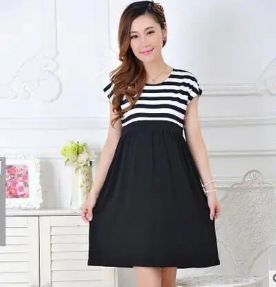 

2017 summer Women Long stripe Dresses Maternity Nursing dresses for Pregnant Women ladies Women's Clothing Mother Clothes