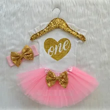 Пользовательские Детские Девочки для празднования первого дня рождения боди для новорожденного, для младенца шаровары комбинезон наборы детские Душ вечерние сувениры