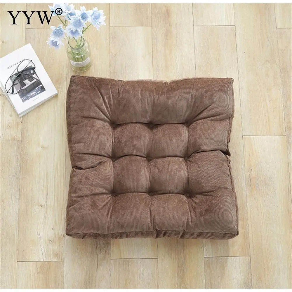 Однотонная Подушка для стула, плюшевая подушка Coussin, мягкая подушка для сиденья, подушка для пола, подушка для дома, Cojines Decorativos