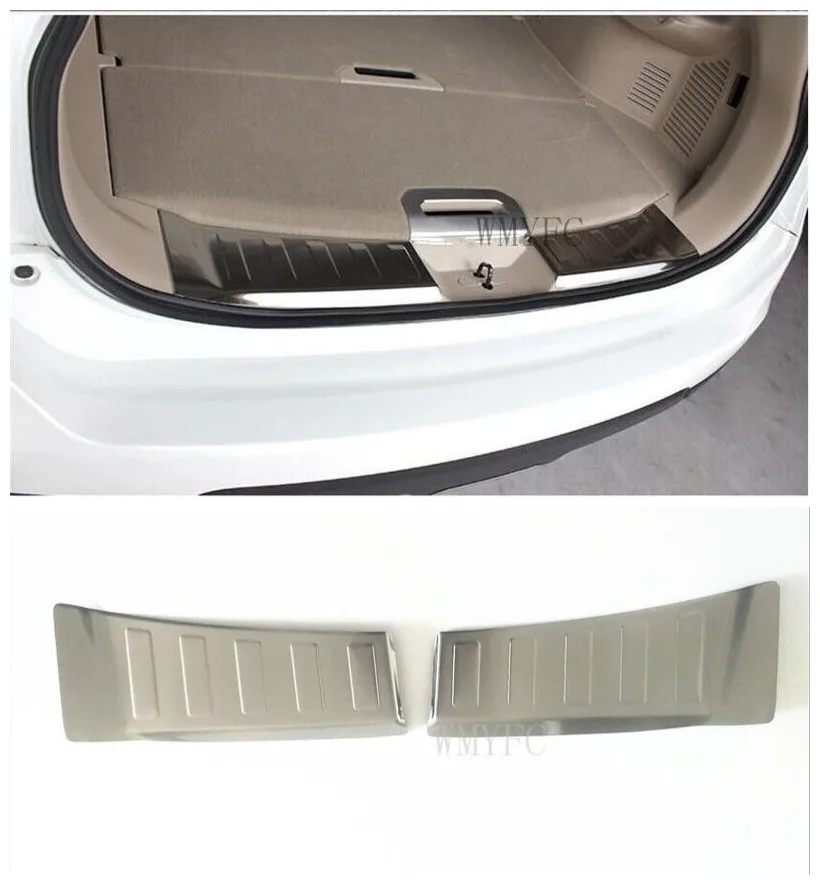 2 шт. защитная Накладка на порог заднего бампера для Nissan X Trail T32 Rogue 2014 2019|door sill