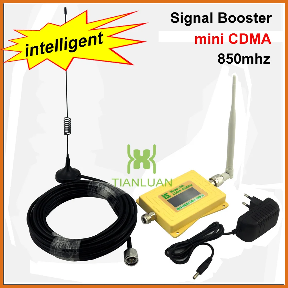 

mini Intelligent CDMA 850MHz Mobile Phone Signal Booster 800mhz Signal Repeater Cell Phone CDMA Amplifier with Antenna Full Set