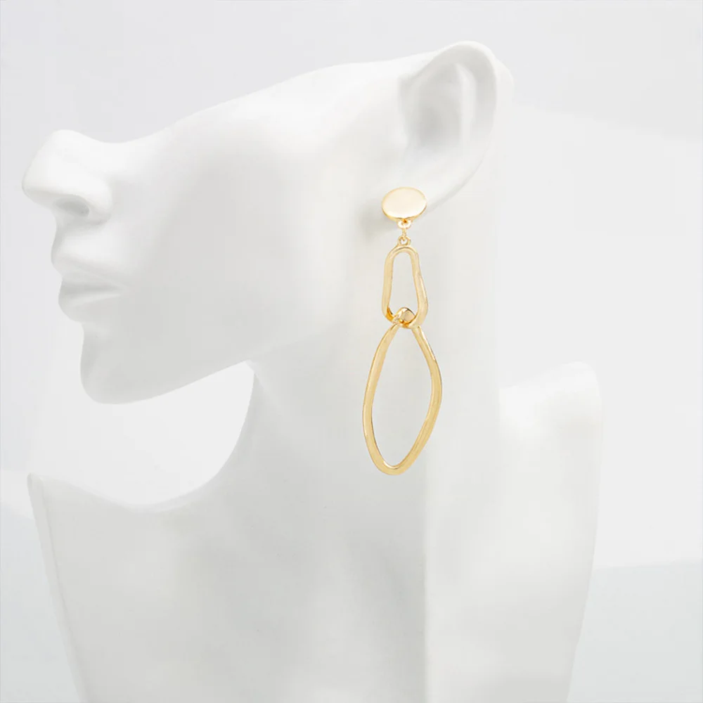 

2019 Fashion Dangle Drop Asymmetric Geometric Stud Long Earrings For Women's Korean Jewelry Female Statement New Girls Earings