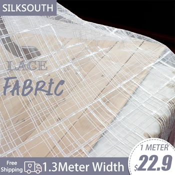 

1M Luxury Feather Beading Embroidery Lace Fabric Cloth Wedding Dress Ribbon Trim DIY Sewing Lace Edge