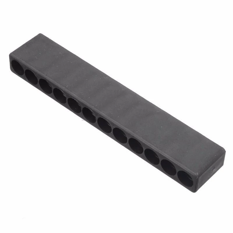 10pcs/set 12 Holes Screwdriver Bit Holder Stand Screwdriver Head Storage for Six Angle 6.35mm Handle Black Hand Power Tool