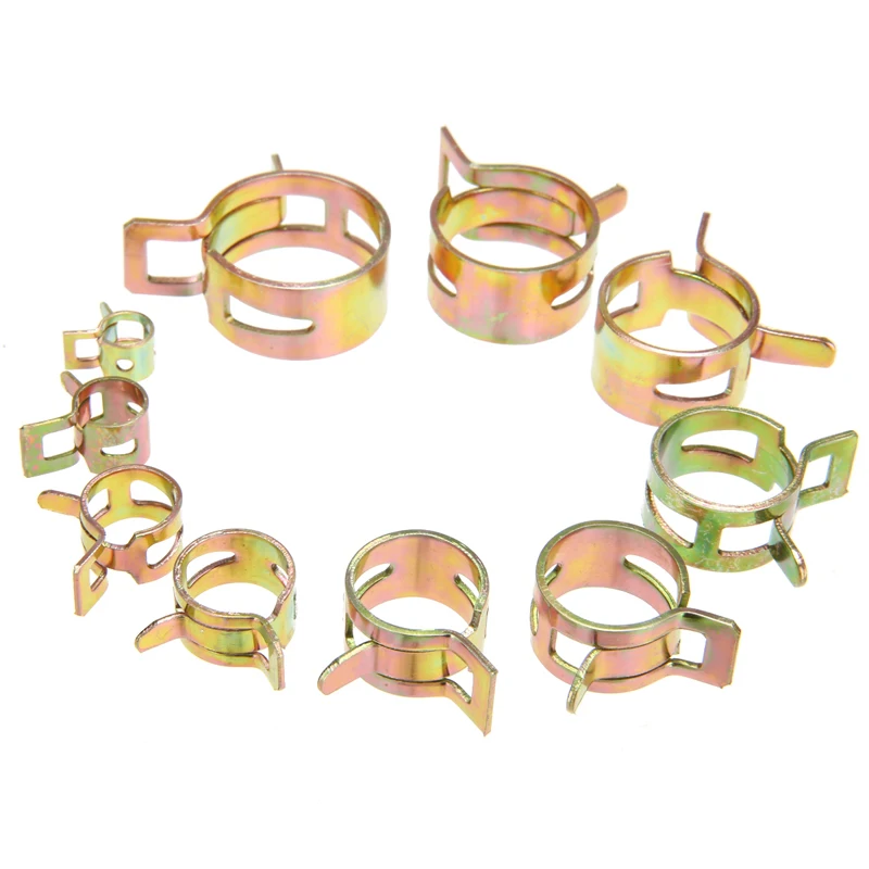 

Mayitr 100Pcs/set Hose Clamp Fasterner 6-22mm Spring Clip Fuel Line Hose Water Pipe Air Tube Clamps