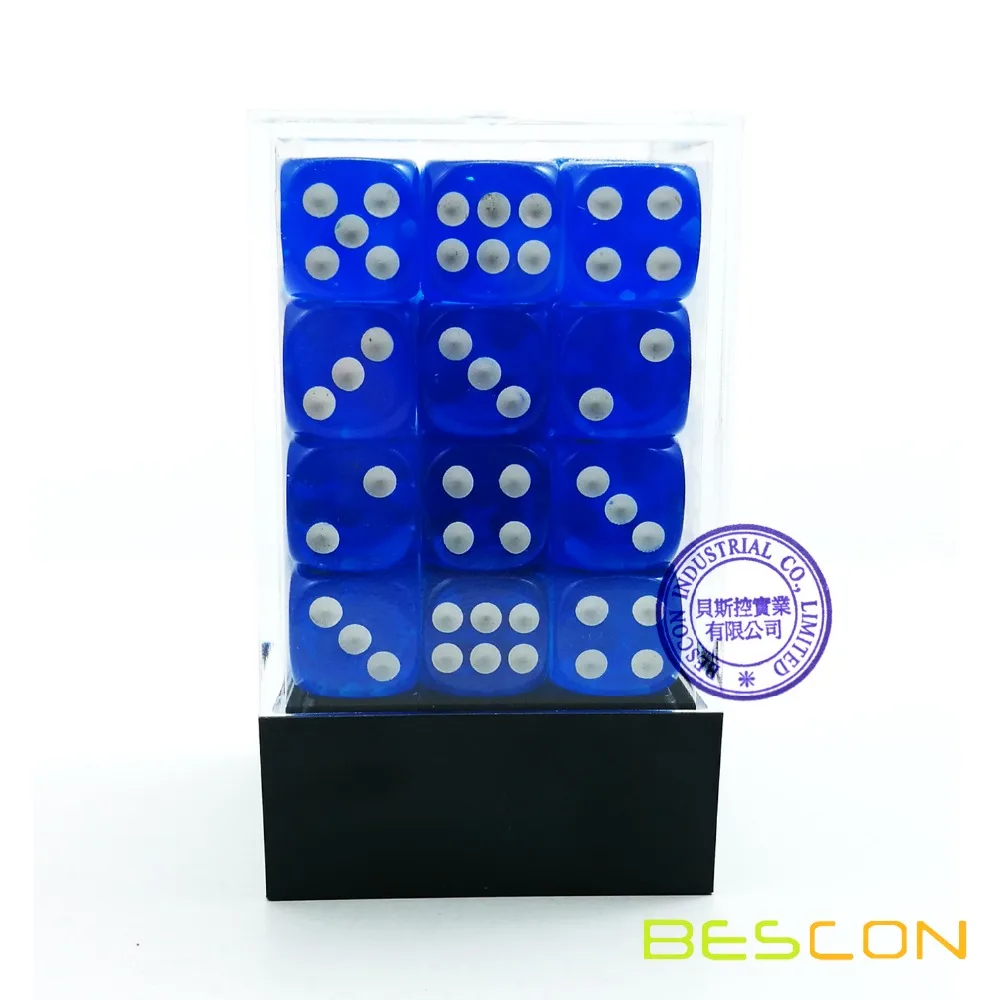 Bescon 12 мм 6 сторонние игральные кости 36 В кирпичной коробке миллиметровый