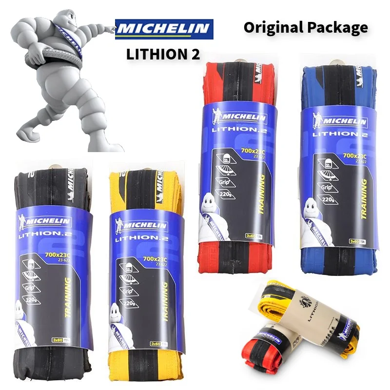 

Ultralight Michelin LITHION 2 Road Bike Folding Tires 700 * 23C Puncture 260g 700C Training Cycling bicycle tire 60TPI